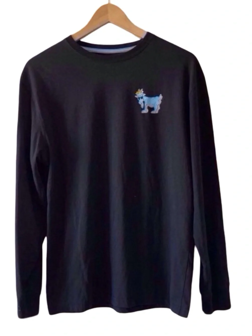 GOAT USA Long Sleeve Tee Black Goat Back Graphic Chest Logo Size M - Picture 10 of 13